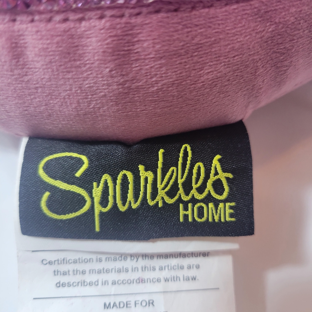 2 Sparkles Friendly Ghost Shaped Pink Rhinestone Pillow Set Halloween - Picture 5 of 15